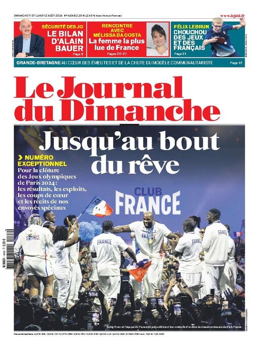 Title details for Le Journal du dimanche by Lagardere Media News - Available